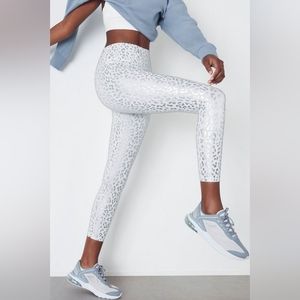 Fabletics Powerhold High Waisted 7/8 Legging in Foil Leopard